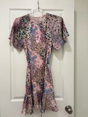 Ted Baker Floral Pink Multicolor Short Dress
